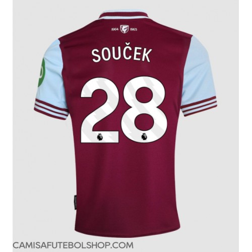 Camisa de time de futebol West Ham United Tomas Soucek #28 Replicas 1º Equipamento 2024-25 Manga Curta